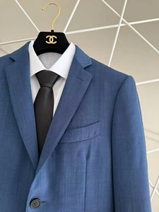 $1995 CANALI TRAVEL NEW 100% WOOL ITALY BLUE SIZE: 46 BLAZER JACKET COAT W004 - Picture 1 of 17