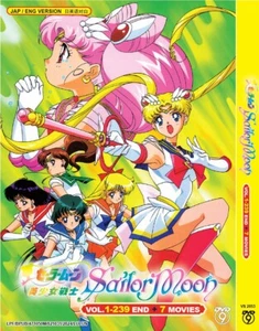 Sailor Moon Complete Set Sea 1-6 vol.1-239 End + 7 Movie ANIME DVD English Dub - Picture 1 of 5