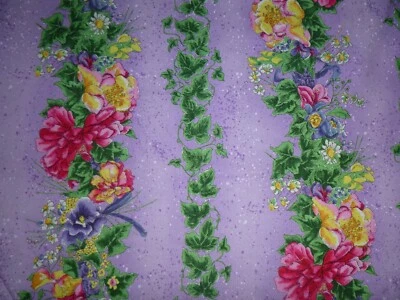 Susie Robbins para P&B Textiles Tela de Algodón Primavera Mezcla Floral 2002 41.5"x3 yardas Foto 1 de 4