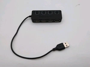 HB-UMLS Sabrent 4-Port USB 2.0 Hub mit einzelnen LED Netzschaltern - Bild 1 von 1