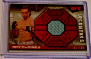 2013 Topps Knockout Event usado alfombra de lucha reliquia Rory MacDonald/188 UFC en Fox 5 - Imagen 1 de 1