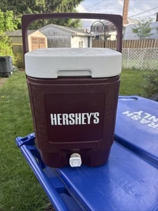 RARE VIntage Coleman 3 Gallon Drink Cooler HERSHEY’S 5653 - 5603 Model Brown - Picture 1 of 11