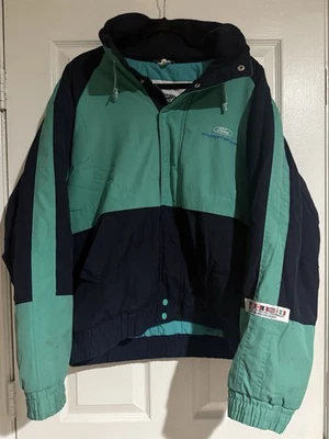 Chaqueta DE COLECCIÓN Ford Motorsport Racing Pit Crew Hombres Talla L Bloque de Color Cremallera a Presión Foto 1 de 4