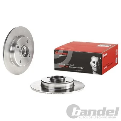 2X BREMBO DISQUES DE FREIN 244Mm PLEIN ARRIÈRE ADAPTÉ POUR CITROËN C3 C4 OPEL - Photo 1/2