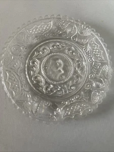 Vintage 20er Jahre kleine Pressglas Henry Tonplatte 3 1/2" breit - Bild 1 von 4