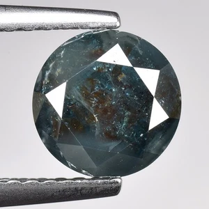 Diamante naturale sfuso 1,59 ct taglio tondo trattato blu - purezza I3 6,8 mm - Foto 1 di 1