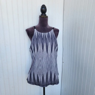 PrenAna Camiseta sin Mangas Mujer Espalda Cruzada Gris Yoga Atlético Elastizado Tirantes Construido Sujetador L Foto 1 de 4