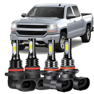 6000K Front LED Headlight Bulbs For C1500 1990-1999 High & Low Beam Set 4 - Picture 1 of 12
