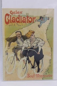 CYCLES GLADIATOR BOUL DE MONTMARTRE 1897 BICYCLE ADVERTISEMENT  - Picture 1 of 3