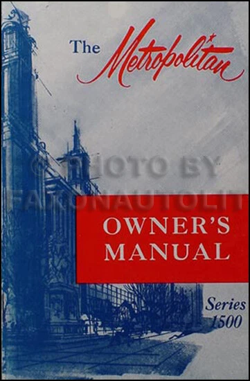 Libro de guía del usuario del propietario de Metropolitan 1955-1956-1957 Nash Hudson Foto 1 de 1