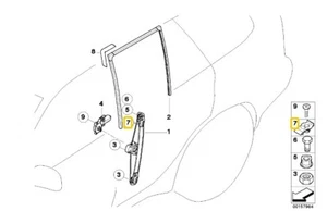 BMW X5 Window Regulator Glass Channel Clips Sash 8 Pieces 00-2006 51338254781 - Picture 1 of 3