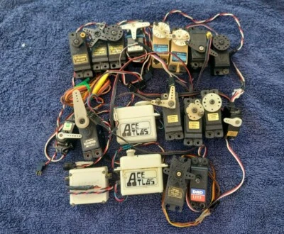 Used Miscellaneous RC Servos. Futaba, Hitec, Etc. Lot Of 20.  (GROUP 2) - Image 1 of 4