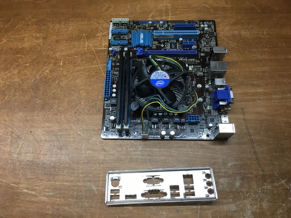 Asus P8H77-M LE Intel i7-2600 LGA 1155 Motherboard H77 HDMI DVI VGA 8GB DDR3 RAM - Image 1 of 4