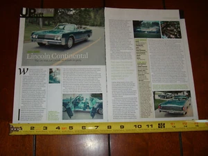 1962 LINCOLN CONTINENTAL ORIGINAL 2012 ARTICLE - Bild 1 von 6