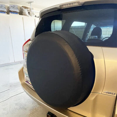 Cubierta de rueda de neumático de repuesto de 15" funda protectora de cuero negro para Toyota RAV4 28" 29" Foto 1 de 4