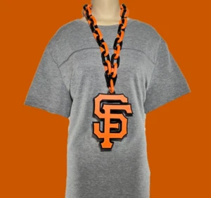 San Francisco Giants Big Logo Fan Chain 5+ Necklace Colors MLB Baseball Man Cave - Picture 1 of 6