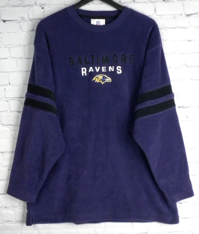 Baltimore Ravens NFL Men's Purple Fleece Pullover Sweater Size L Cover