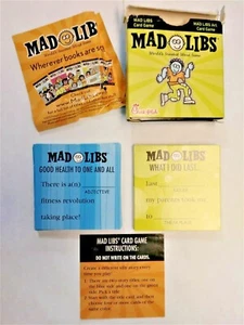 2013 Chick-fil-a Kids Meal toy: Mad Libs Card Game Preowned C All Pics - Picture 1 of 4
