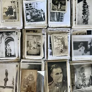 100 VINTAGE PHOTOS VARIETY LOT ~ NO JUNK PIX Antique Black & White Snapshots - Picture 1 of 1