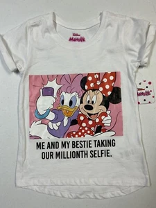 Disney Minnie & Daisy Besties Short Sleeve Shirt Size 7/8 NWT - Picture 1 of 1