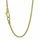Collier chaîne corde en or jaune massif 14 carats 1,5 mm 16"