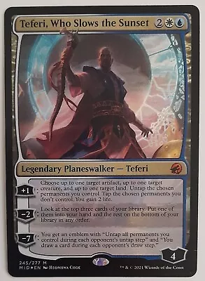 MTG FOIL Teferi, Who Slows the Sunset  – Innistrad: Midnight Hunt Card # 245 - Image 1 of 2