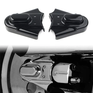Black Rear Swingarm Axle Cover Cap Fit Harley Heritage Softail FLST 1986-2007 - Foto 1 di 8