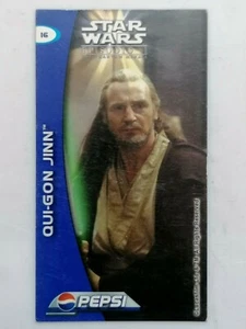 Star Wars Episode I Pepsi Card #16 QUI GON JINN Jedi TCG Mexico 1999 Lucasfilm - Picture 1 of 2