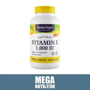 Vitamin E-1000IU 120 Capsules | No Oil Fillers | Non-GMO Antioxidant | Hair Skin - Picture 1 of 3