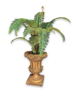 Goodwill Pflanztopf Blumentopf Blumenübertopf Pokal Rosen Gold Barock 40cm NEU - Bild 1 von 4