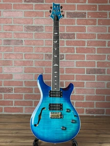 PRS SE Custom 24 Semi-hollow Piezo Electric Guitar - Lake Blue - Picture 1 of 10
