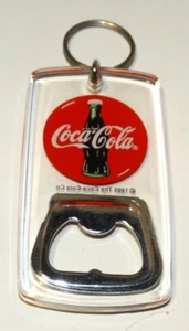 COCA COLA COKE ACRYLIC BOTTLE OPENER KEY CHAIN Key ring 1995 - Picture 1 of 3