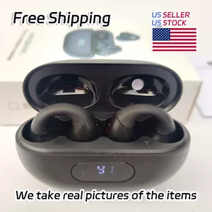 Wireless Ear Clip Knochenleitung Kopfhörer Bluetooth 5.3 Ohrhörer Sport - Bild 1 von 7