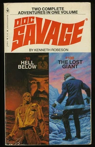 Doc Savage: Double 99/100 Hell Below / The Lost Giant Paperback 1st Thus - Picture 1 of 1