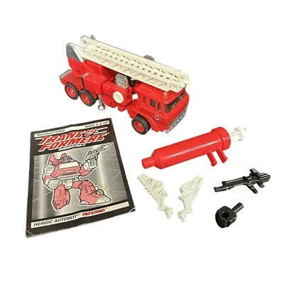 Vintage G2 Transformers Autobot INFERNO w Accessories and Manual 1993 Gen 2 - Image 1 of 4