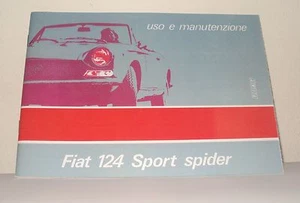 Uso e manutenzione Fiat 124 Sport Spider terza serie III series - Foto 1 di 1