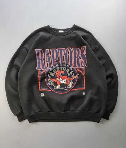 Vintage 1990s Toronto Raptors Black Crewneck Sweatshirt NBA Basketball XXL Cover