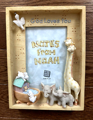 Russ Baby Notes From Noah 4X6 Shadowbox Tabletop Picture Frame Nursery Baby • 24.99$