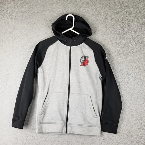 Adidas Team Issue Portland Trailblazers Hoodie Men Small Jacket Sweatshirt Cover