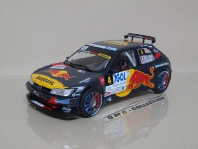 PEUGEOT 306 MAXi RED BULL N°4 RALLY MONT BLANC 2021 S.LOEB D.ELENA SOLiDO 1/18 - Immagine 1 di 4