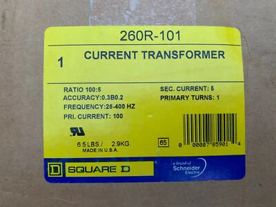 260R-101 Square D Current Transformer 100:5 Ratio - Image 1 of 2