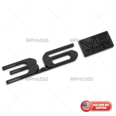 Fit 18-24 JEEP WRANGLER JL GRANITE BLACK 3.6 V6 POWER EMBLEM BADGE NAMEPLATE Foto 1 de 4
