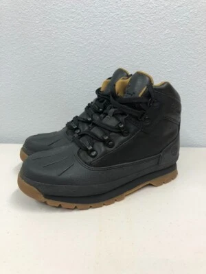 Timberland Euro Hiker Shell Junior A1NJF Black Leather Boots Boys 4.5 - Image 1 of 4