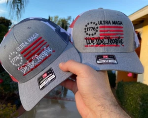 CUSTOM ULTRA MAGA WE THE PEOPLE 1776 American Flag Hat Trump BETSY ROSS 3 - Bild 1 von 7