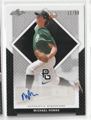 Michael Hobbs #11/50 RC Auto 2016 Perfect Game Los Angeles Dodgers - Image 1 of 2