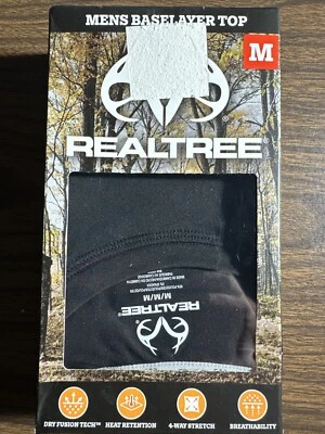 REALTREE Men's Med Baselayer Long Sleeve Top Dry Fusion, Heat Retention, Tagless - Image 1 of 4
