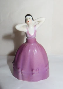 Antike deutsche Miniatur Art Deco Porzellan Dame Parfum Duft Flakon ~ Figur - Bild 1 von 7