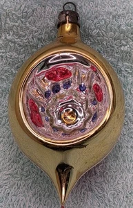 Shiny Brite - 1 Vintage Tulpen Stil Quecksilber Glas Einzug Christbaumschmuck. - Bild 1 von 4