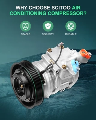 A/C AC Compressor & Clutch For 1998 1999 2000 2001 2002 Toyota Corolla 1.8L - Image 1 of 4