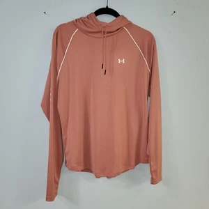 Camisa Under Armour Mujer Talla XL Rosa Salmón Manga Larga Con Capucha Logo Ropa Activa - Imagen 1 de 8